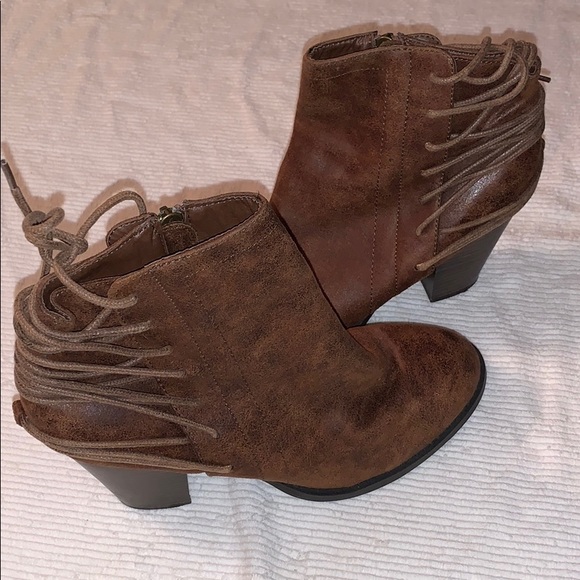 JustFab Shoes - 2/$25 Just Fab lace-up back boots